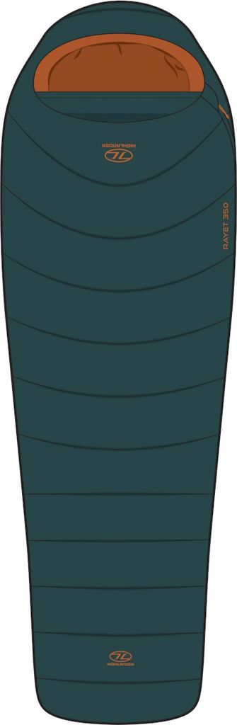 Highlander Mumienschlafsack Rayet 350 Pine Green -4°C - Grün