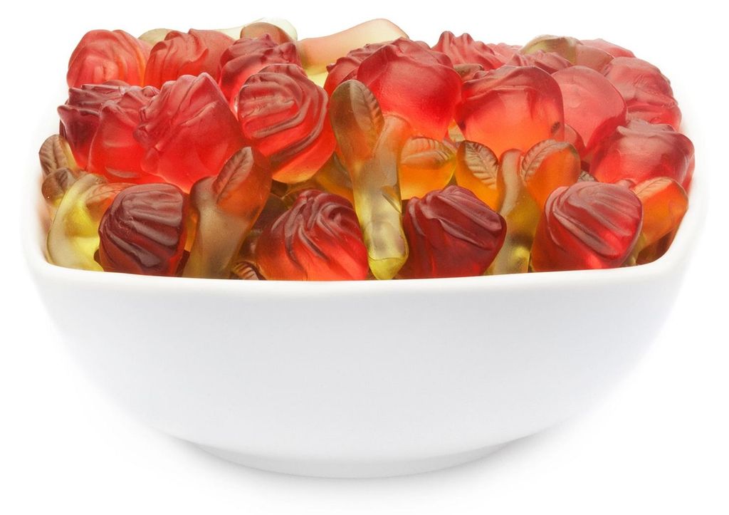 CrackersCompany Rosen-Fruchtgummi (Red Roses), Vorratspackung 3 kg