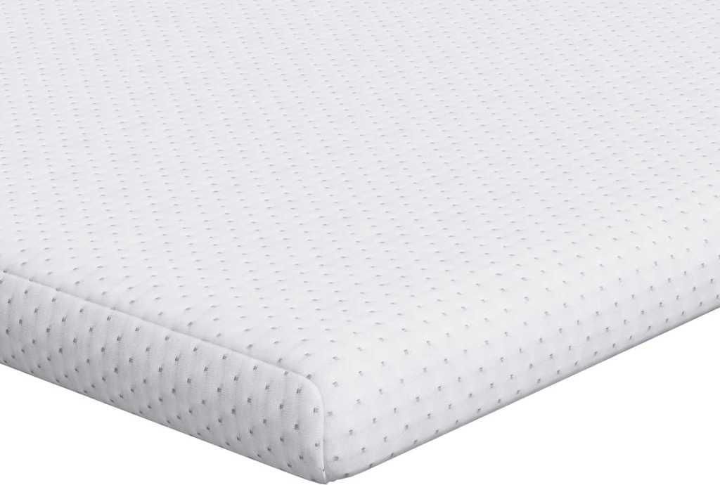 vidaXL Matratzenauflage Weiß 120 x 200 cm Jacquard Stoff
