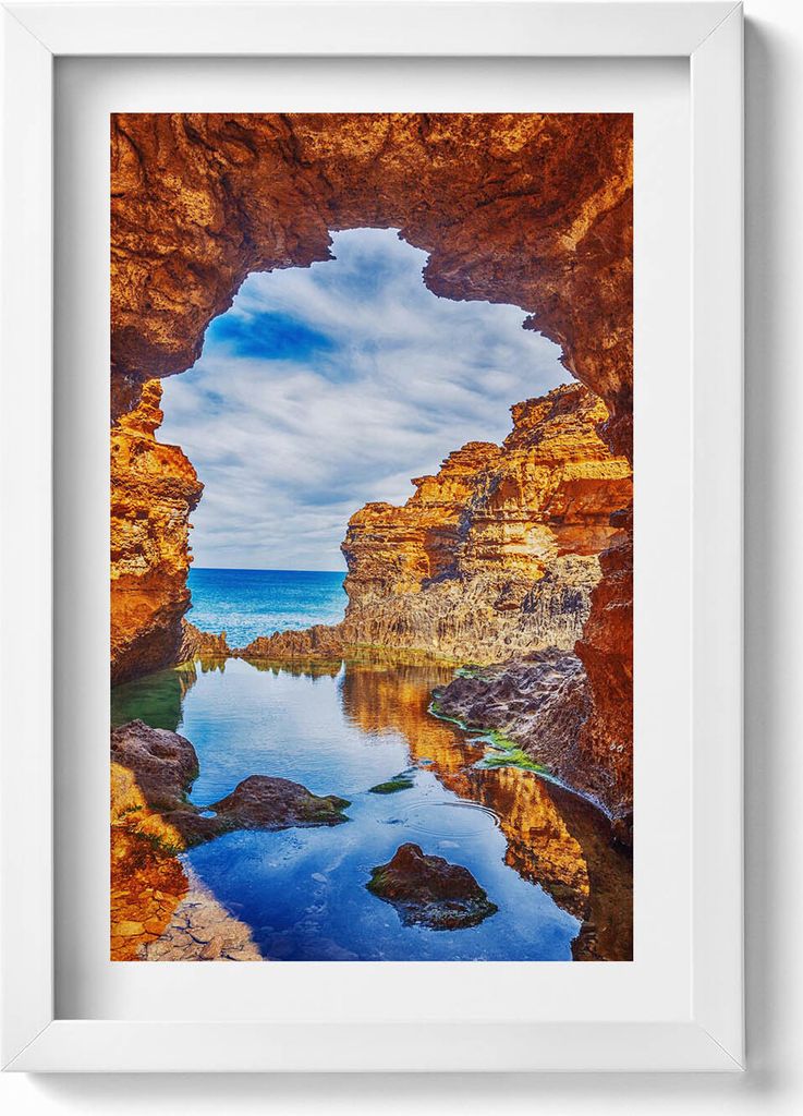 Gerahmtes Kunstwerk– Wandbild mit Rahmen – Gerahmtes Bild – Wanddekoration – 20x30 cm – Weiß