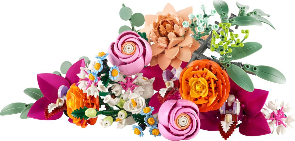 LEGO Botanicals Schöner Rosafarbener Blumenstrauß - Produktbild 