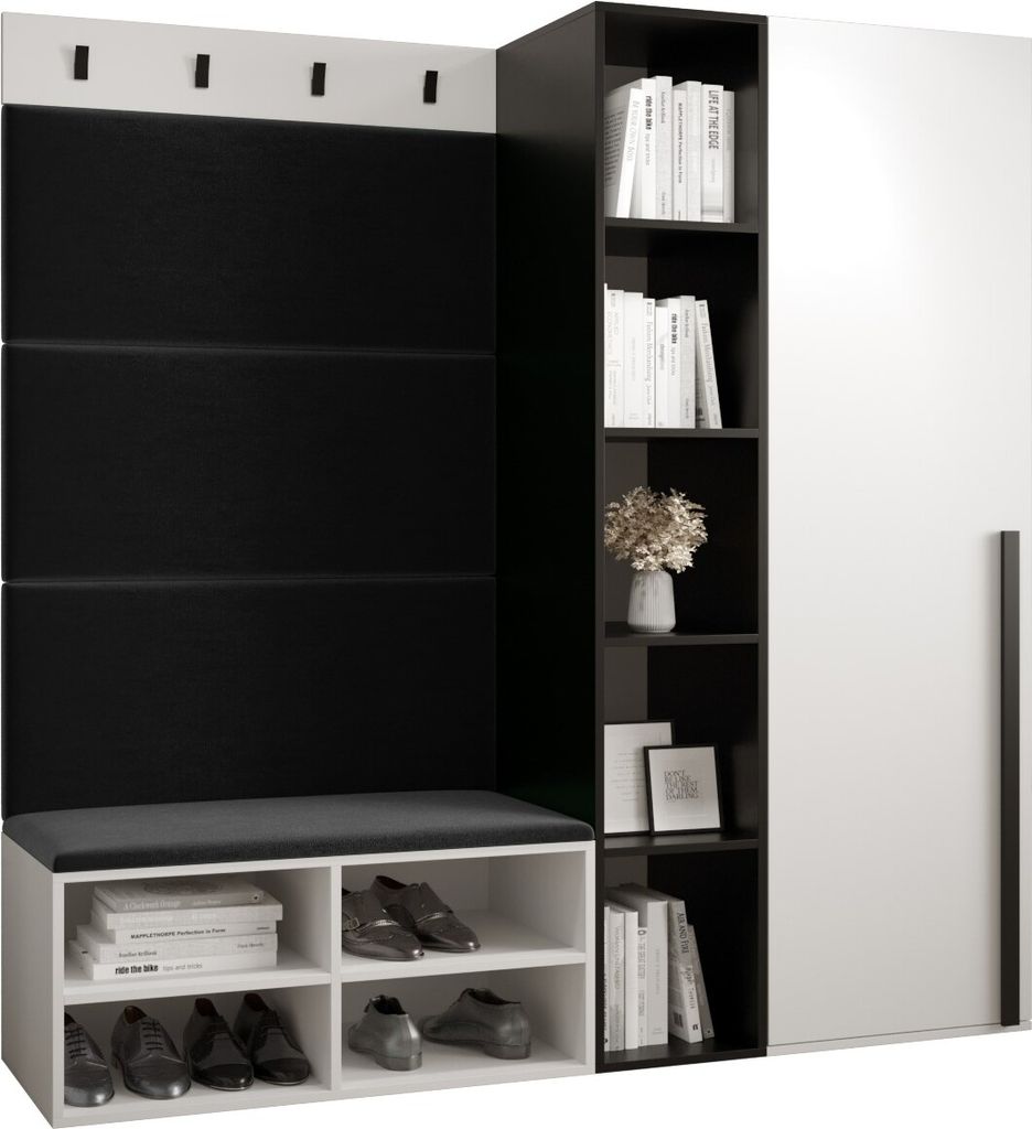 Garderobe MIRO Set 1 mit gepolsterten Paneelen Industrial Design