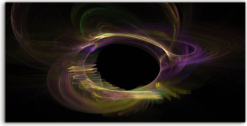 Coloray Acrylbild 100x50 Wandbild Acrylbilder digitales fraktales Impressionismus