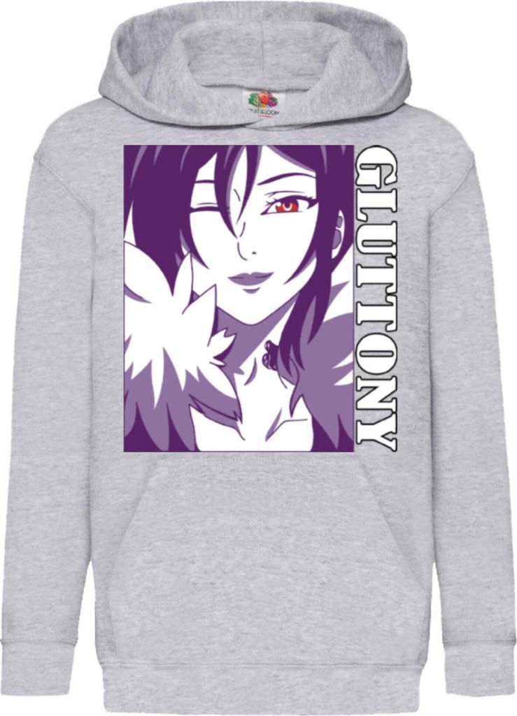 Kinder Kapuzenpullover The Seven Anime Deadly Manga Sins Merlin, 5-6 Jahr - 116 / Grau