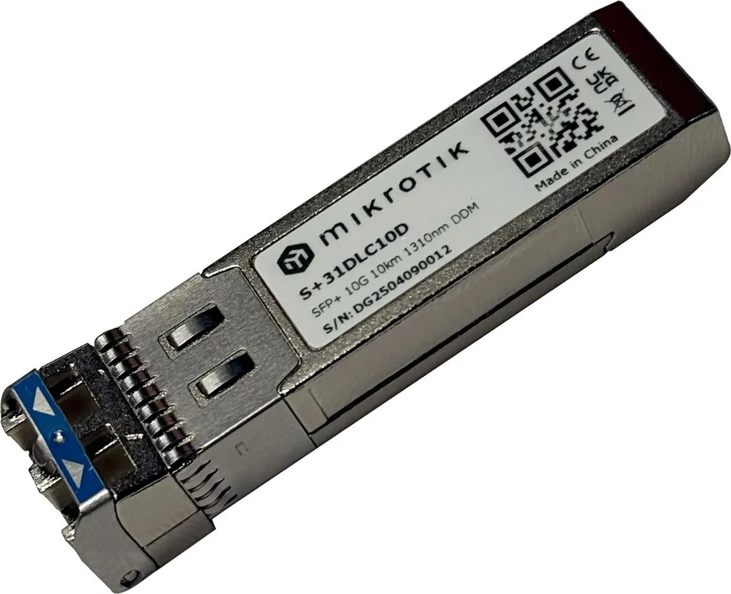 Module SFP+ 10G Monomode 10km à Faible Latence MikroTik S+31DLC10D