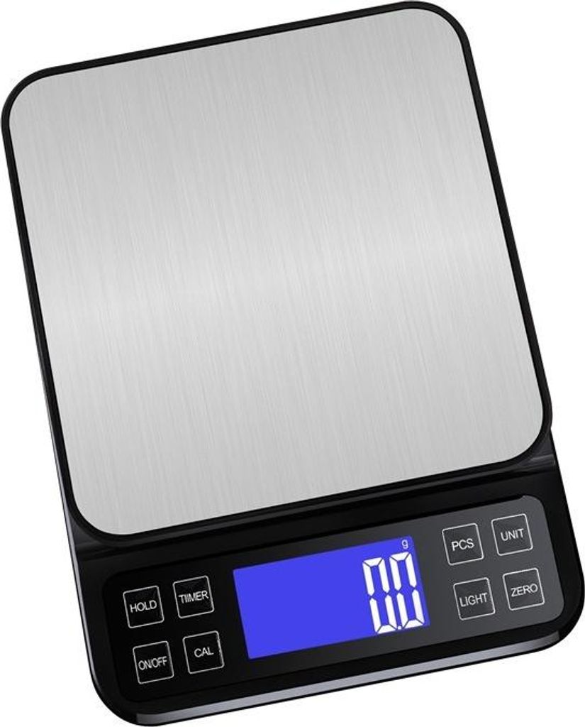INF 15kg/1g Wiederaufladbare Digitale Küchenwaage - Hochpräzise USB Waage
