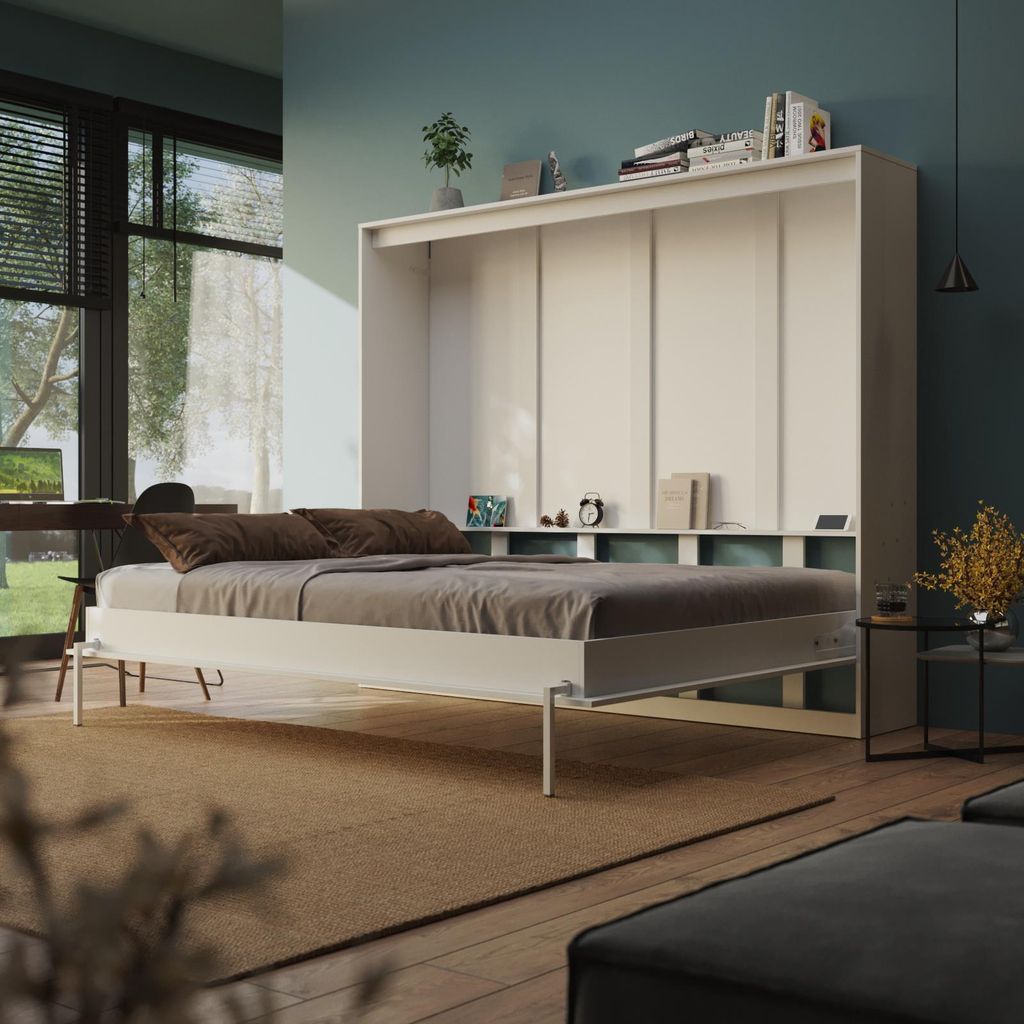 Skříňová postel Classic 160x200 Horizontal White Bez Obrázek produktu 4
