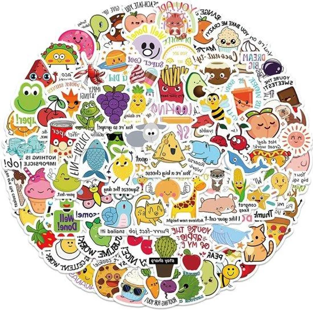 Stickers Kawaii pour liseuse Kindle lot de 80 thèmes lecture et enfant