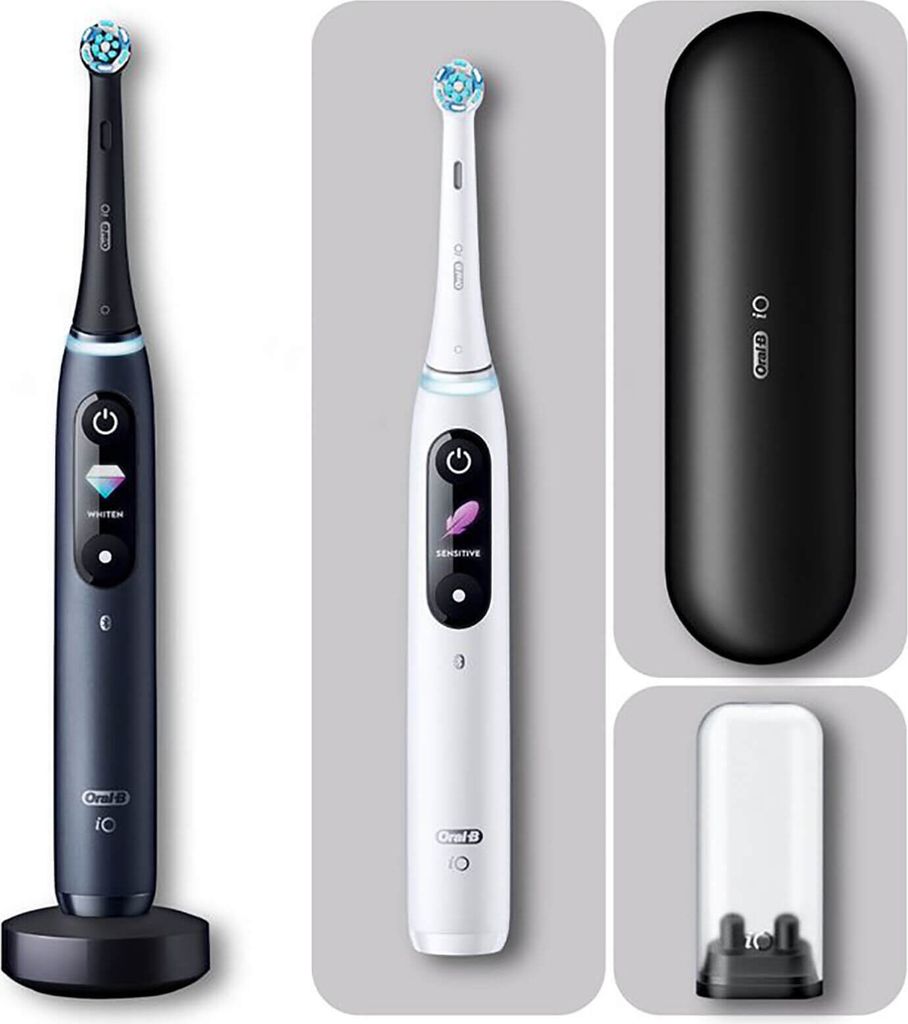 Oral-B iO 8 Duo Elektrische Zahnbürsten, Reiseetui, white Produktbild 1