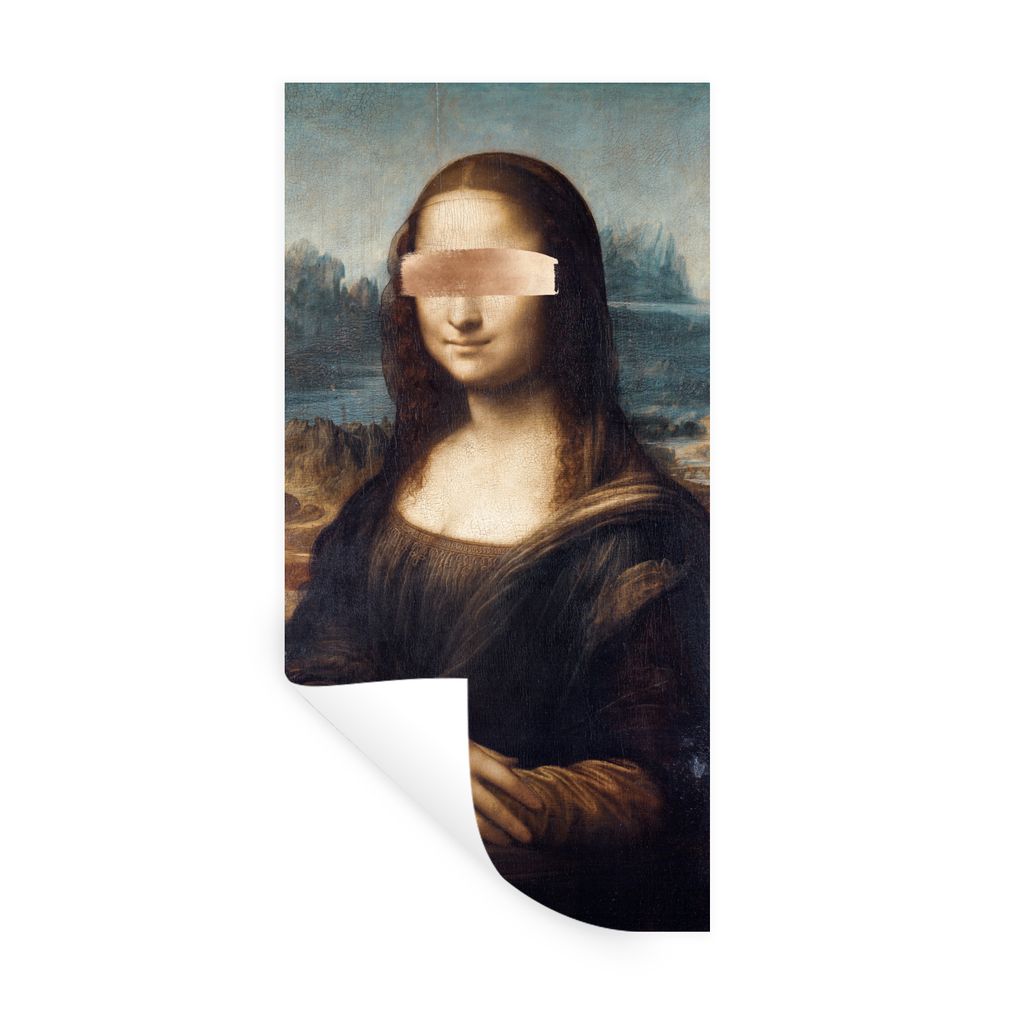 MuchoWow Wandtattoo Wandsticker Wandaufkleber Mona Lisa - Gemälde - Farbe 40x80 cm Selbstklebend und Repositionierbar - Repositionierbar - Wasse...