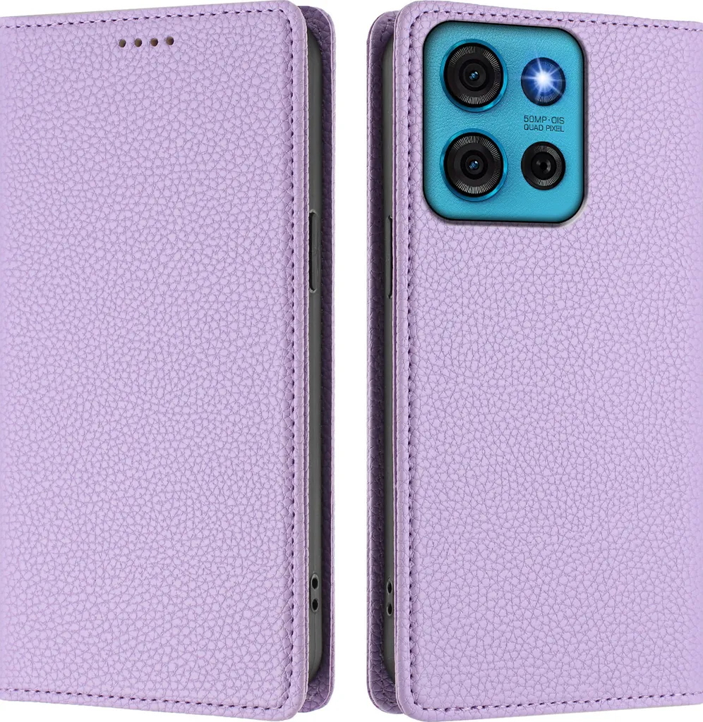 Custodia Wallet Motorola Moto G75: Sicurezza e Stile Viola Litschi - 2