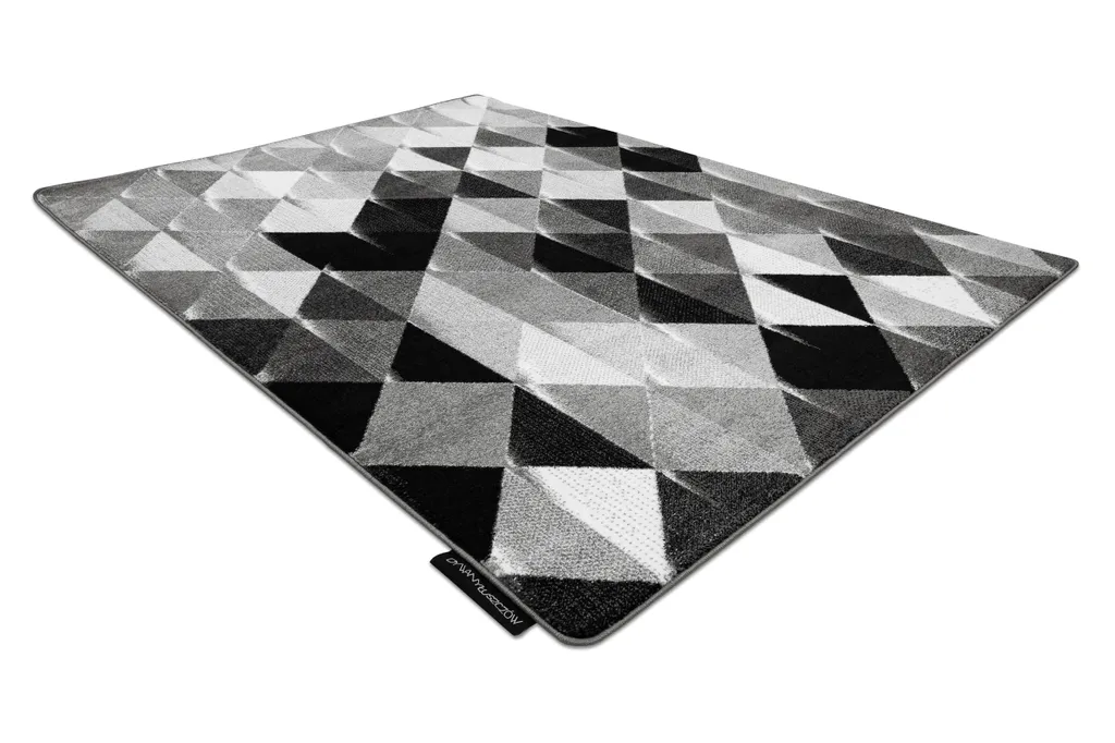 Tapis INTERO PLATIN 3D Triangles Gris 280x370 cm - Design Géométrique - 4