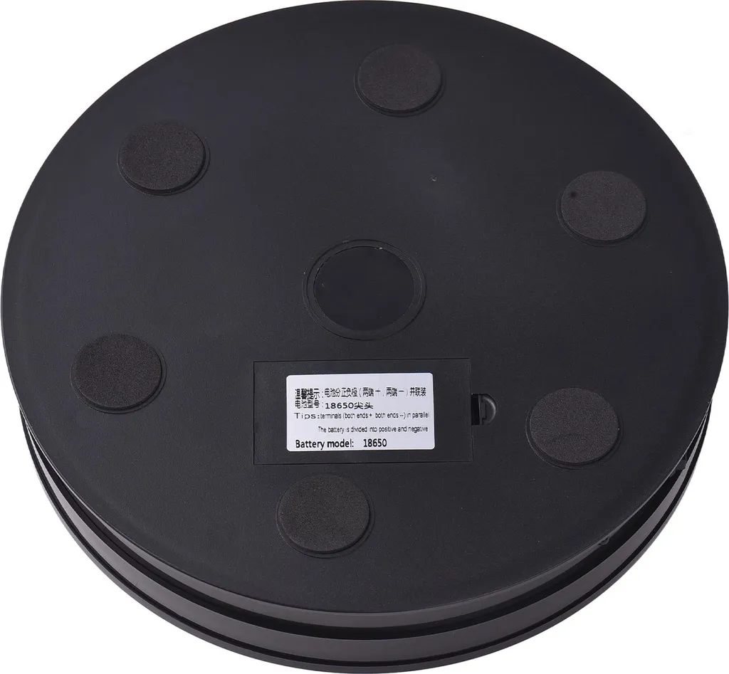 Support rotatif LED 25cm silencieux avec télécommande - Charge de 10kg