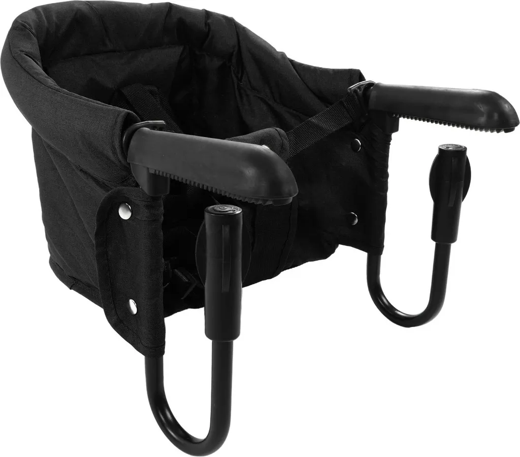 Chaise haute de voyage pliable pour table épaisse de 0,8 à 3,3 pouces noir