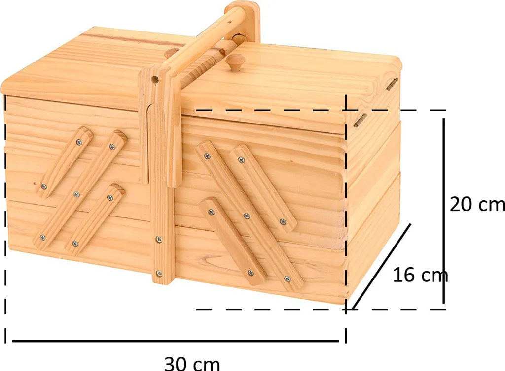 Boîte en bois 5 compartiments robuste avec poignée ergonomique - 10