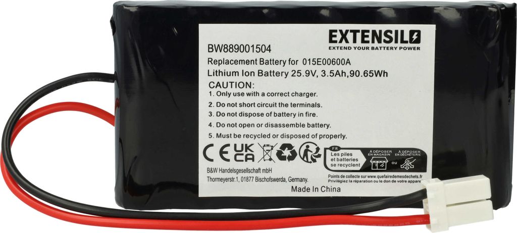vhbw Akku Ersatz für Ambrogio 015E00600A für (3500mAh 25,9V Li-Ion)