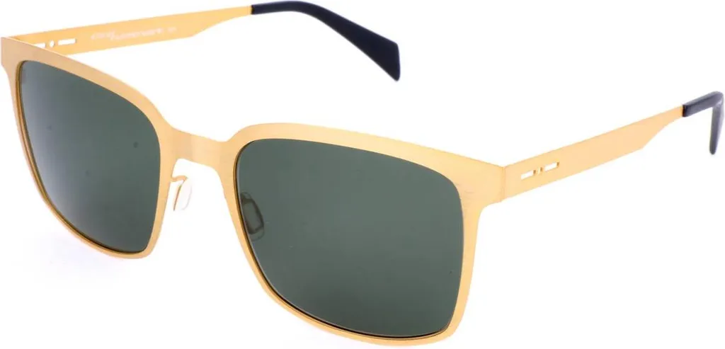 Lunettes de soleil rectangulaires en métal bleu pour homme et femme