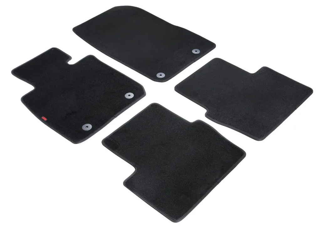 Jeu de tapis moquette voiture pour Mazda CX-3 2015 à 2022 noir 4 pièces
