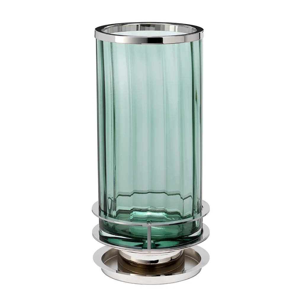 Lampe de chevet Arno vert et argent pour ambiance cosy - Quintiesse 36cm
