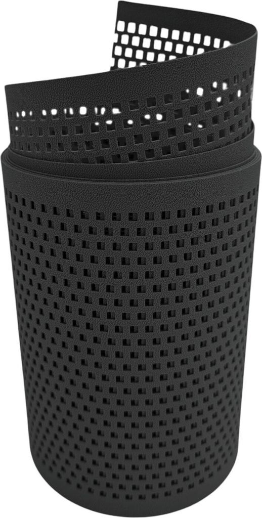 Doppelstab Sichtschutz zaun|zu PREMIUM gelocht QUADRAT Streifen PP Zaunblende Anthrazit 2,55m