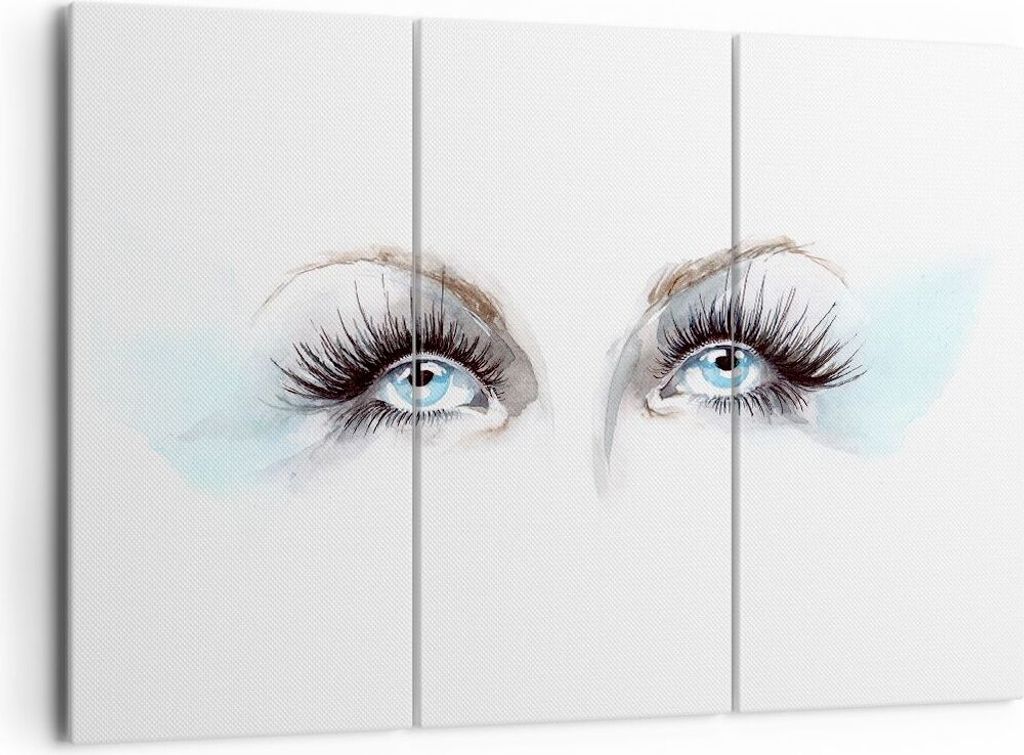 Bild auf Leinwand - Leinwandbild - Mädchen Fantasie Augapfel menschliches - 165x110cm - Wand Bild - Wanddeko - Leinwanddruck - Bilder - Kunstdruck...