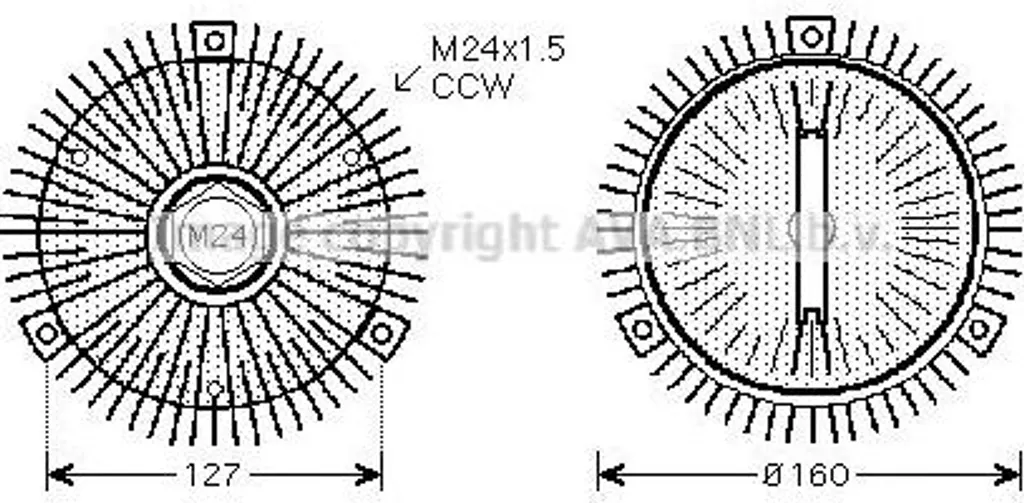 Ventilateur de refroidissement BMW E46 E39 E65 : Embrayage AVA BWC327 neuf