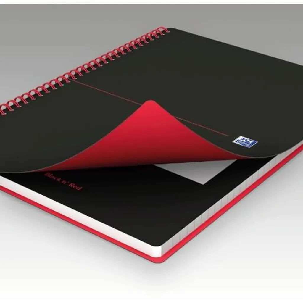 Bloc-notes A4 Oxford Black n' Red 5x5 couverture PP indéchirable