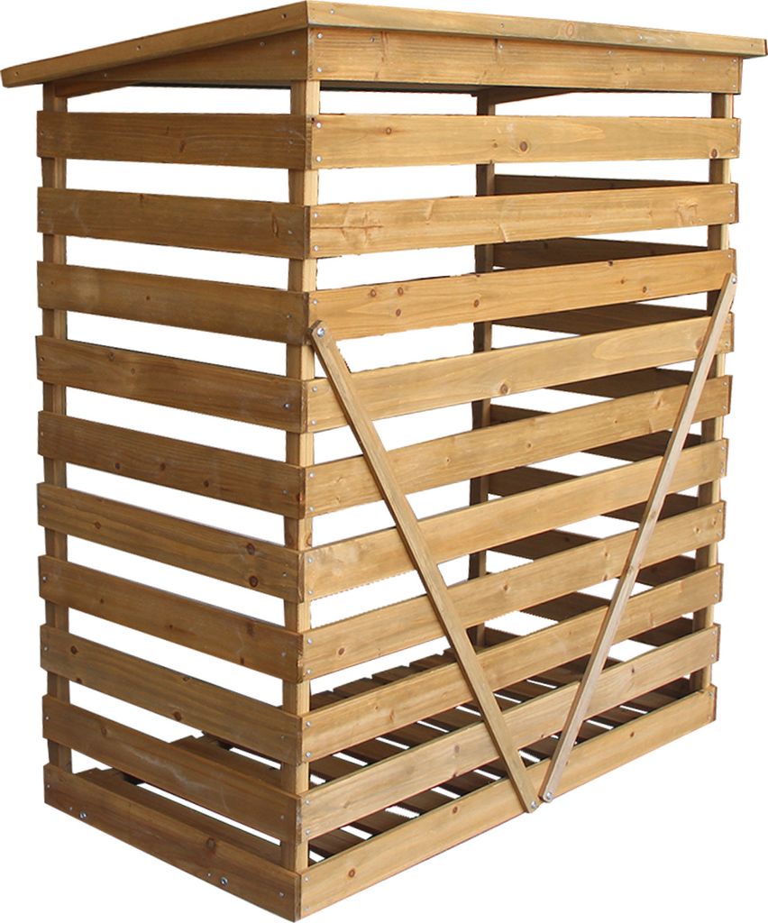 MCombo Kaminholzregal mit Rückwand Brennholzregal Produktbild 5