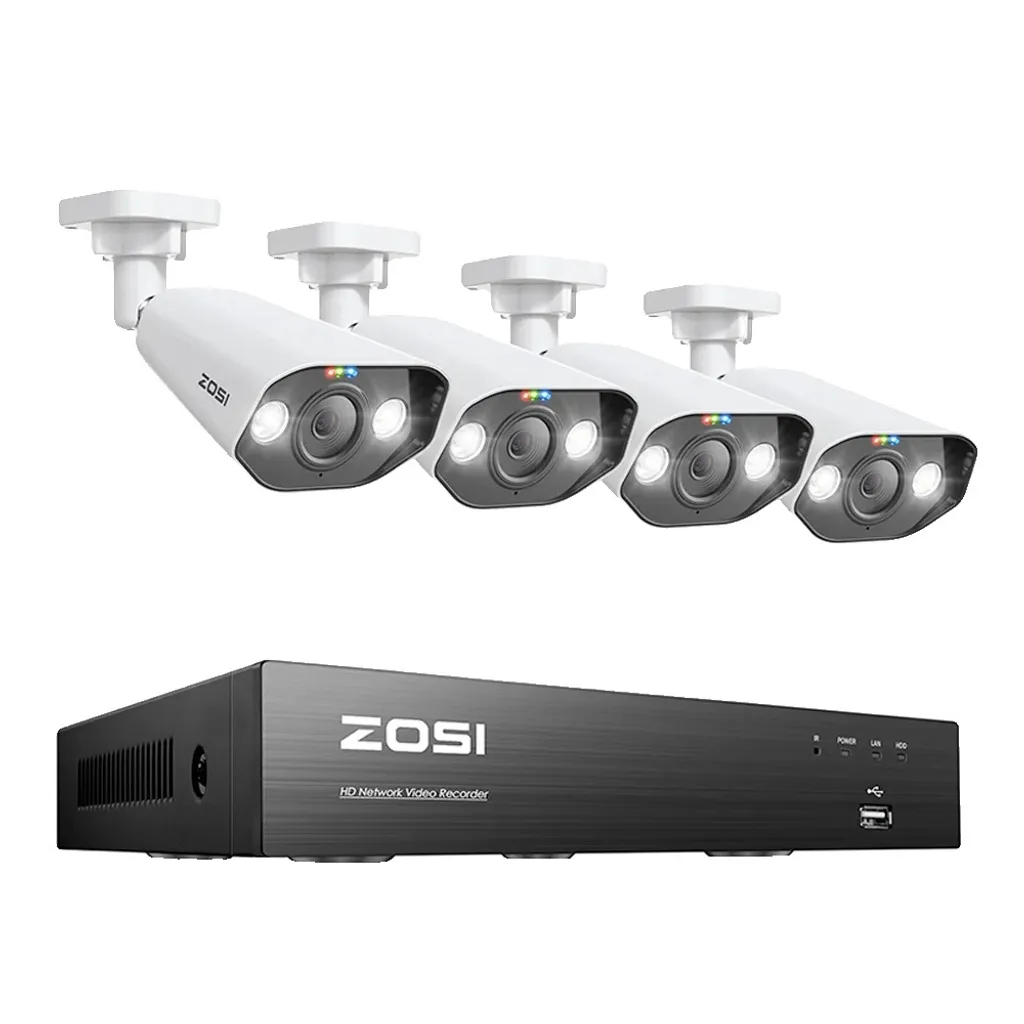 Kit de Surveillance Vidéo 4K 8MP NVR PoE Militaire pour Camouflage Extérieur