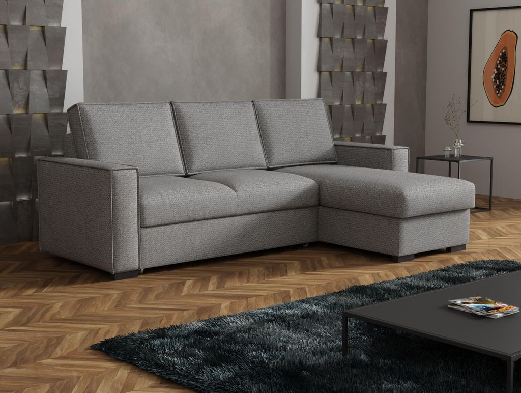 Chilly Marina Ecksofa L-Form 228x155 cm –Schlaffunktion 135x194 cm, Bettkasten, universell montierbar - Egon 11