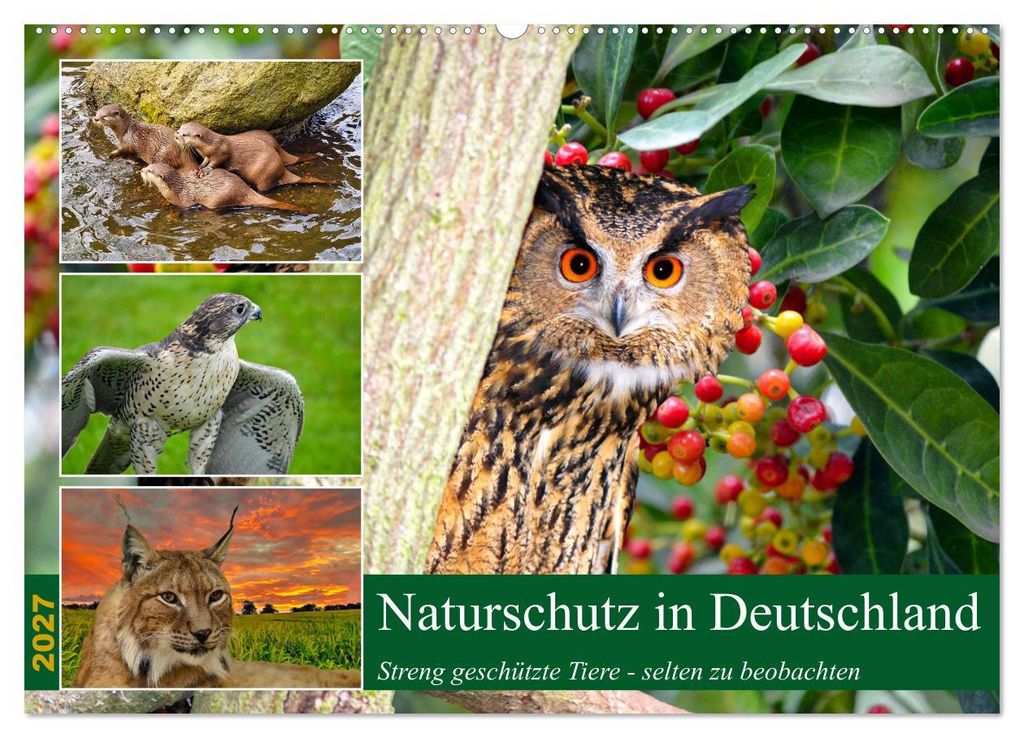 Naturschutz in Deutschland (Wandkalender 2027 DIN A2 quer), CALVENDO Monatskalender