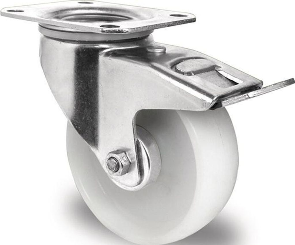 Lenkrolle D.125mm Trgf.250kg m.Festst.PA 105x80mm PROMAT