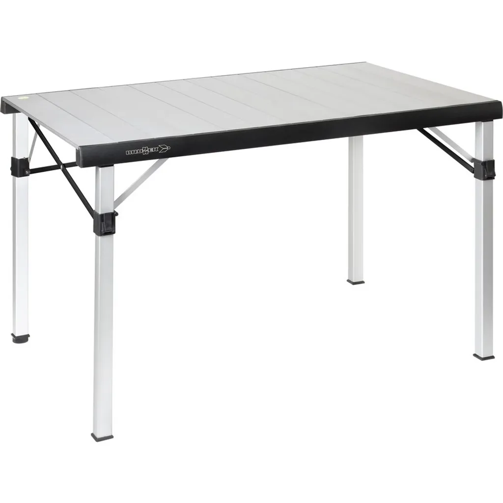 Table de camping roulante Titanium Quadra NG avec plateau alu pliable