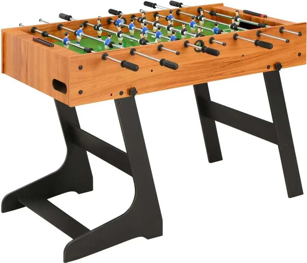 Table de baby-foot pliable 80 cm de hauteur en bois brun clair - BF-50