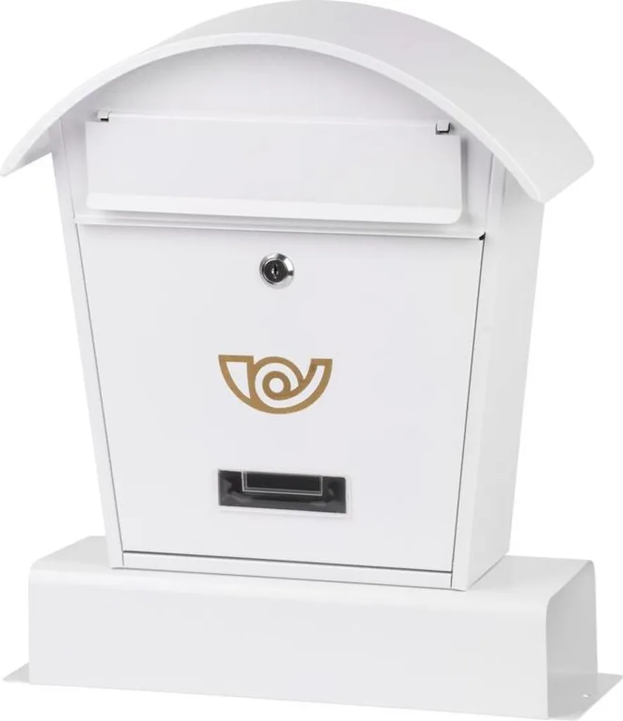 Boîte aux lettres LAMBERT B blanche avec porte-journaux intégré design