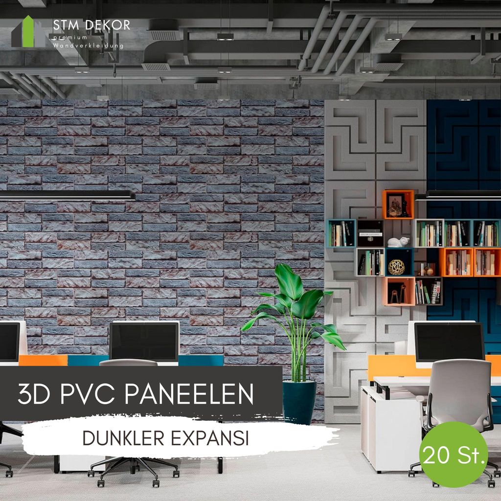 3D-Wandpaneele PVC | Steinoptik | Dunkler Expansi - 20 Produktbild 