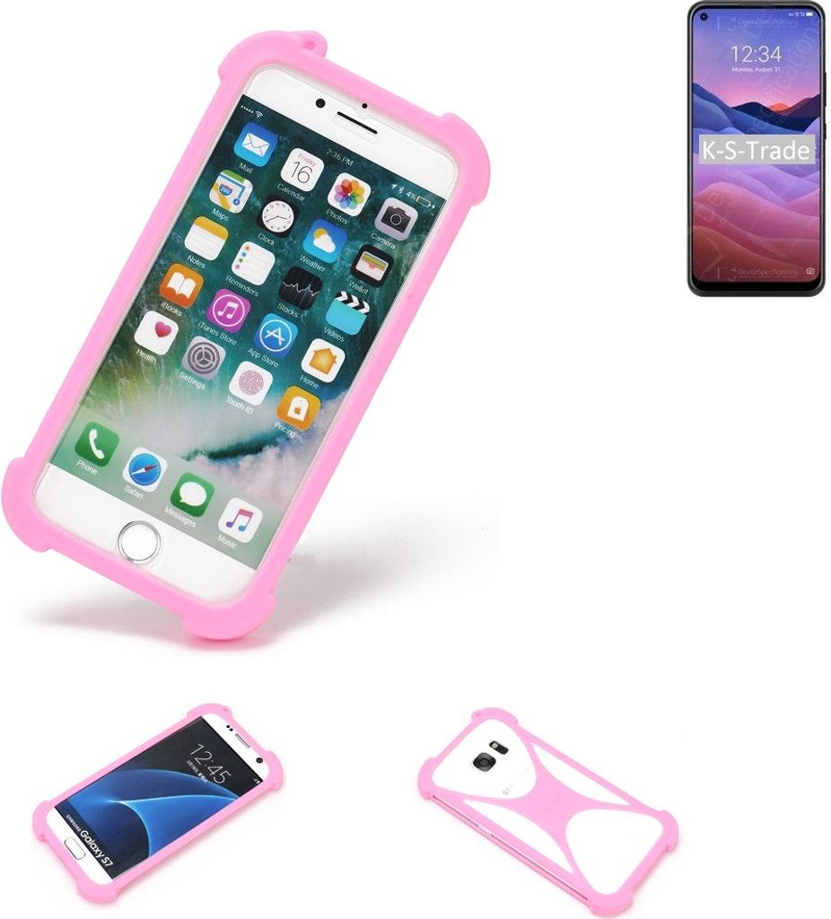K-S-Trade Handy Hülle kompatibel mit ZTE a1 Schutz Hülle Bumper Silikon Schutz Hülle Cover Case Silikoncase Silikonbumper TPU Softcase Smartphone,