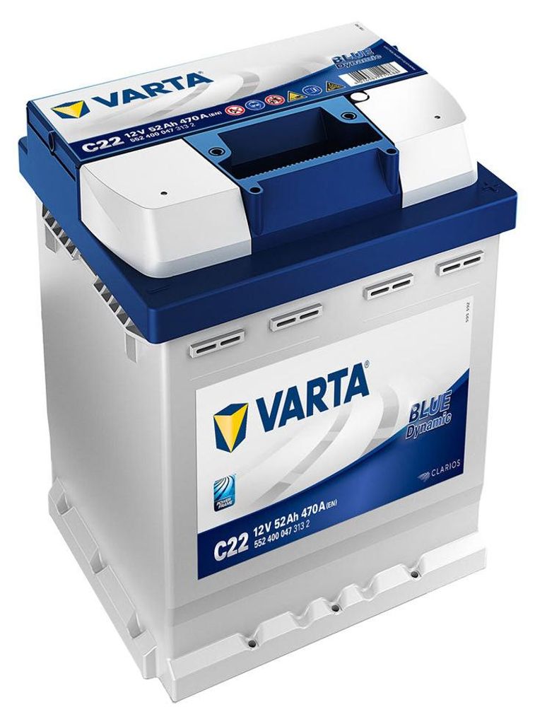 Batteria Per Auto 'Varta Blue' 'C22' - 52 Ah Dx / Mm 207 X Immagine del prodotto 