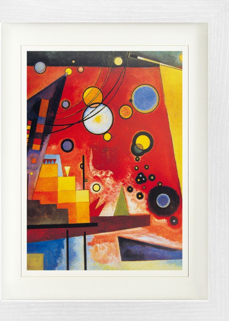 Wassily Kandinsky Gerahmtes Bild Mit Edlem Passepartout | Wand-Bilder | Im Bilderrahmen - Schweres Rot, 1924 (40 x 30 cm)