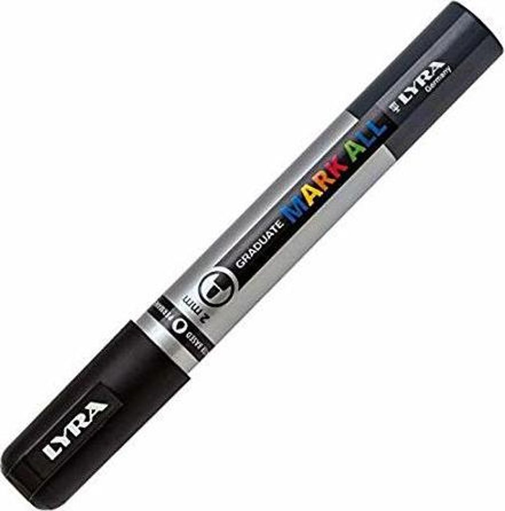 Lyra Graduate Mark All Permanent-Marker Rundspitze Schwarz 6 Stück(e)