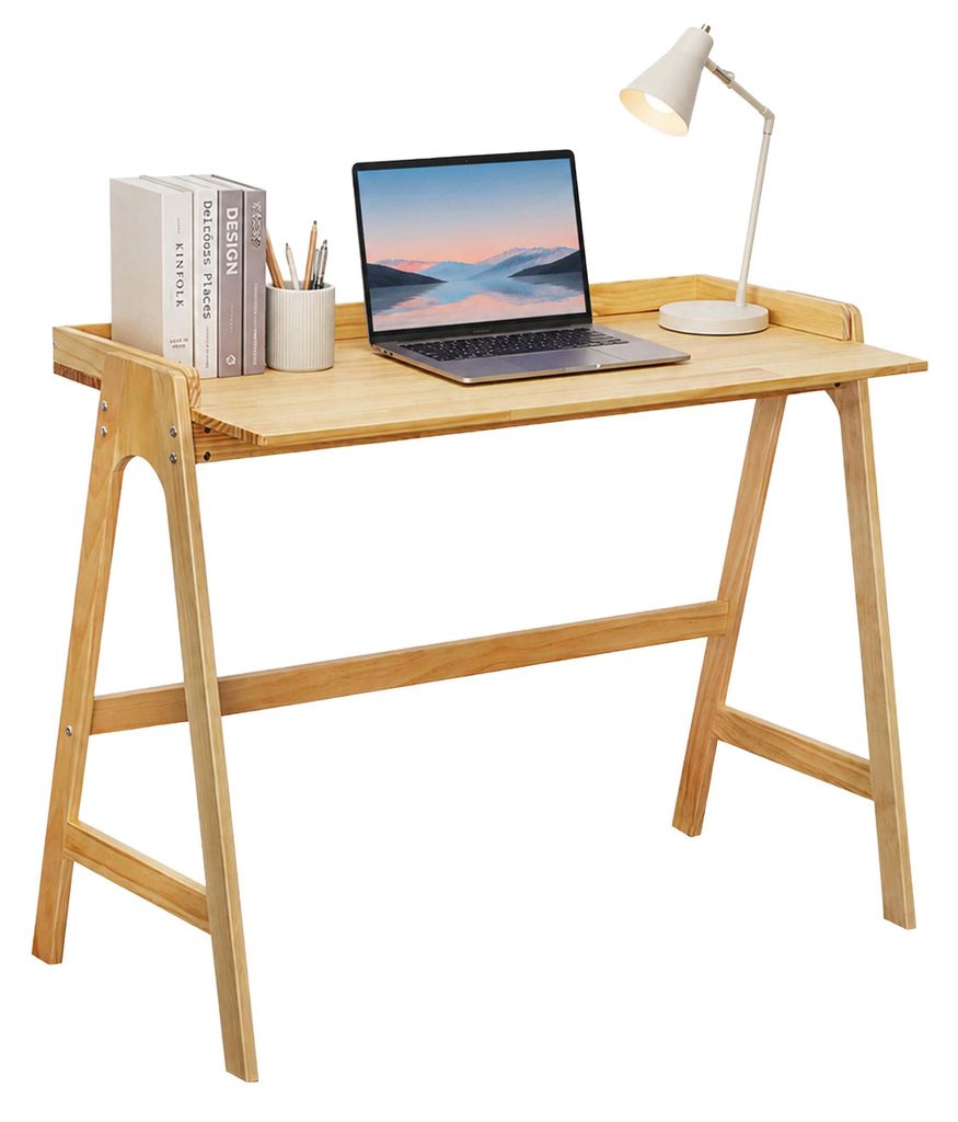 Relaxdays, bureau en bois, dimensions (H x L x P) : 81,5 x Image du produit 