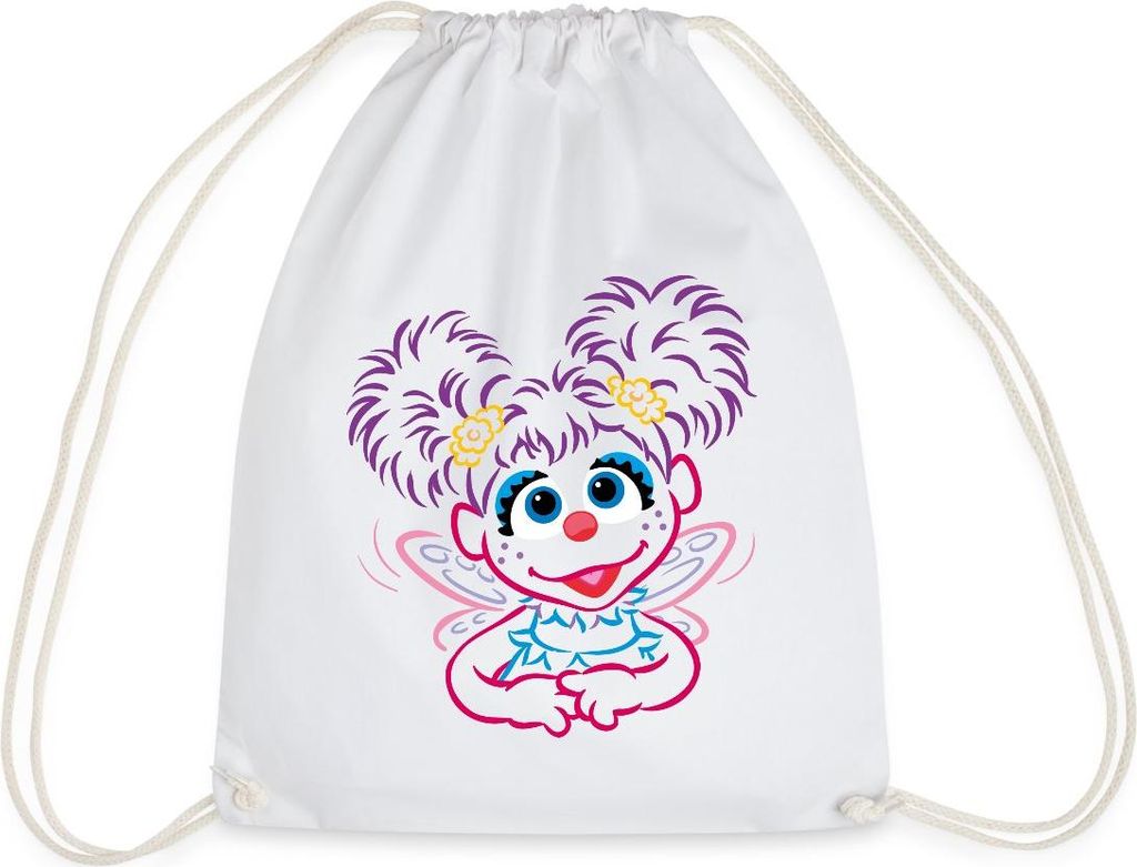 Spreadshirt Sesamstraße Abby Cadabby Fee Turnbeutel, One size, Weiß