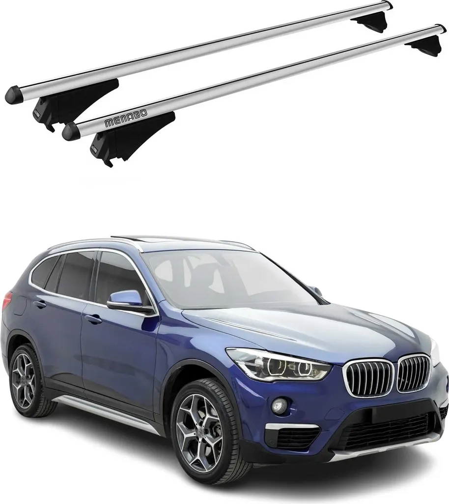 Barre Tetto BMW X1 F48 2015-19 Menabo - Alluminio Argento 2pz - 9