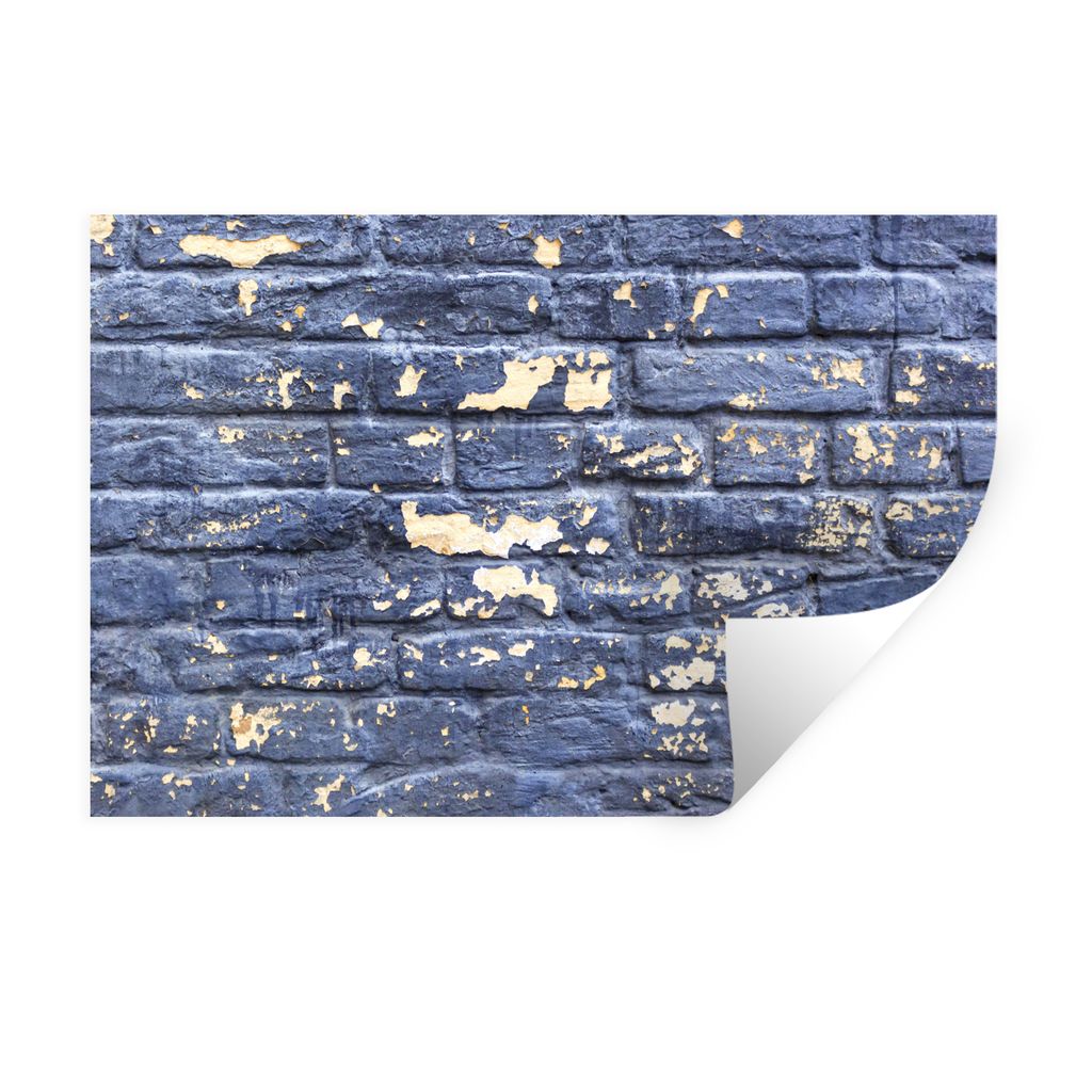 MuchoWow Wandtattoo Wandsticker Wandaufkleber Ziegel - Farbe - Wand 90x60 cm Selbstklebend und Repositionierbar - Aufkleber