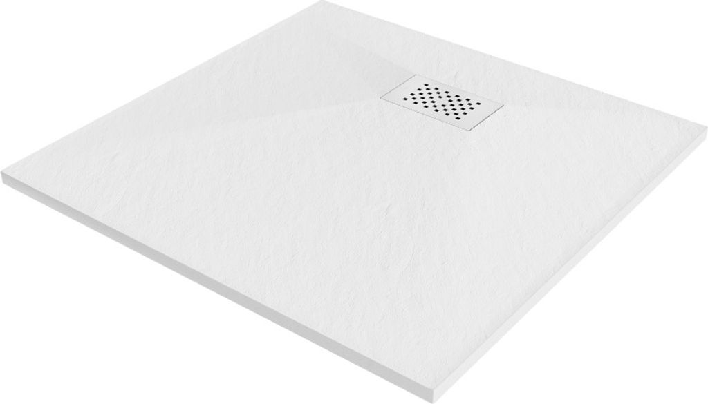 Mexen Hugo quadratische Duschwanne SMC 80 x 80 cm, weiß, weiße Abdeckung - 42108080-W