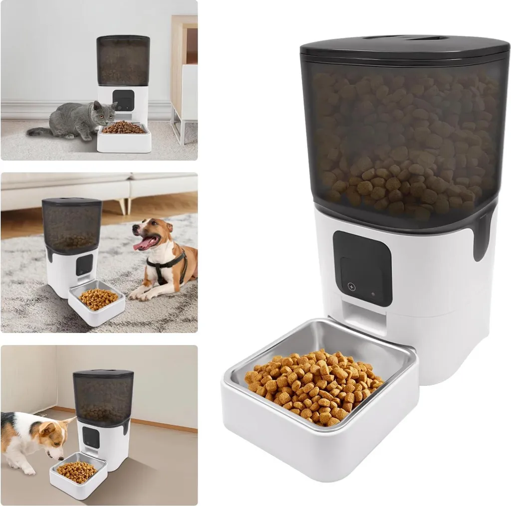 Offerta Distributore Automatico Cibo Gatti 6L App Wi-Fi Acciaio