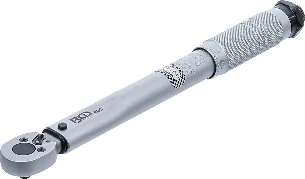 Clé dynamométrique 5-25 Nm avec cliquet réversible 1/4 BGS