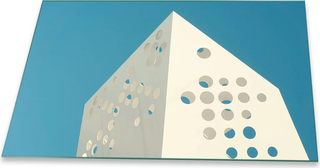 Copri Piano 80x52 Vetro Bianco Astratto - Tagliere Gigante e Protezione