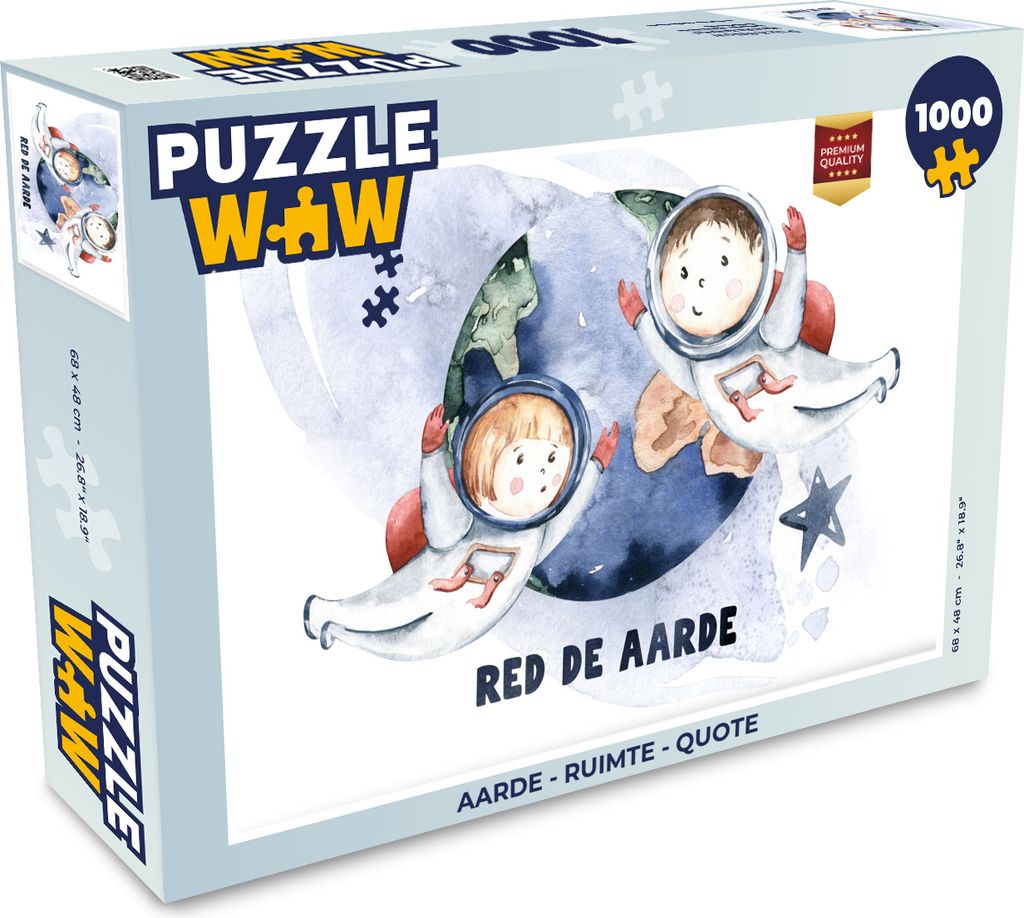 MuchoWow Puzzle 1000 Teile Sprichwörter - 'Rette die Erde' - Zitate - Jungen - Mädchen - Kinder - Kinder - Erwachsene - Rätsel