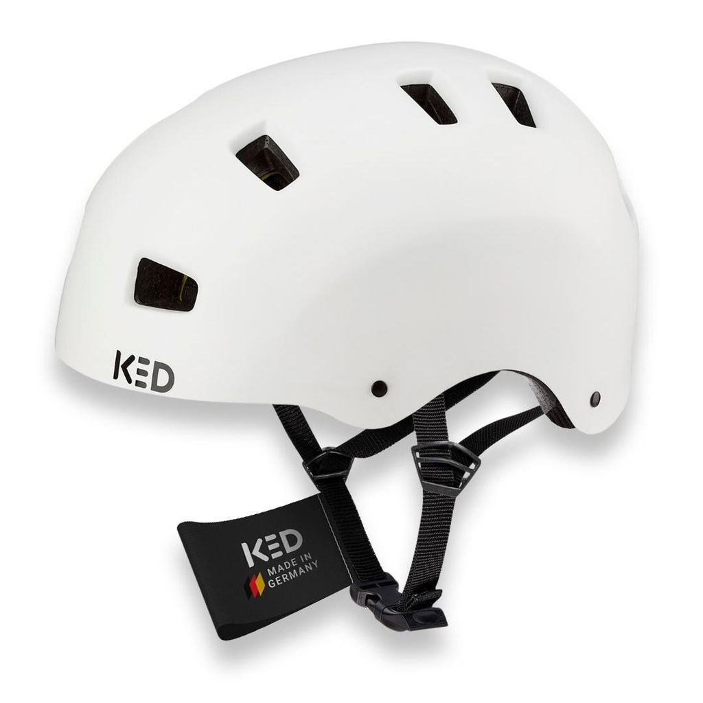 KED Citro City Fahrradhelm – Maxshell Schutz, K-Lock Verschluss Und Sichtbarkeit Farbe: white matt Größe: 57-62 (L)